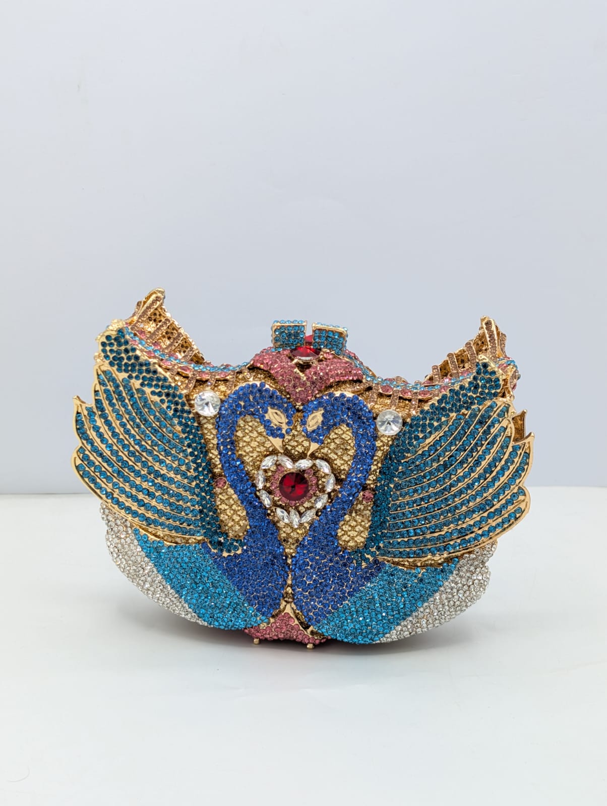 Crystal embellished clutch