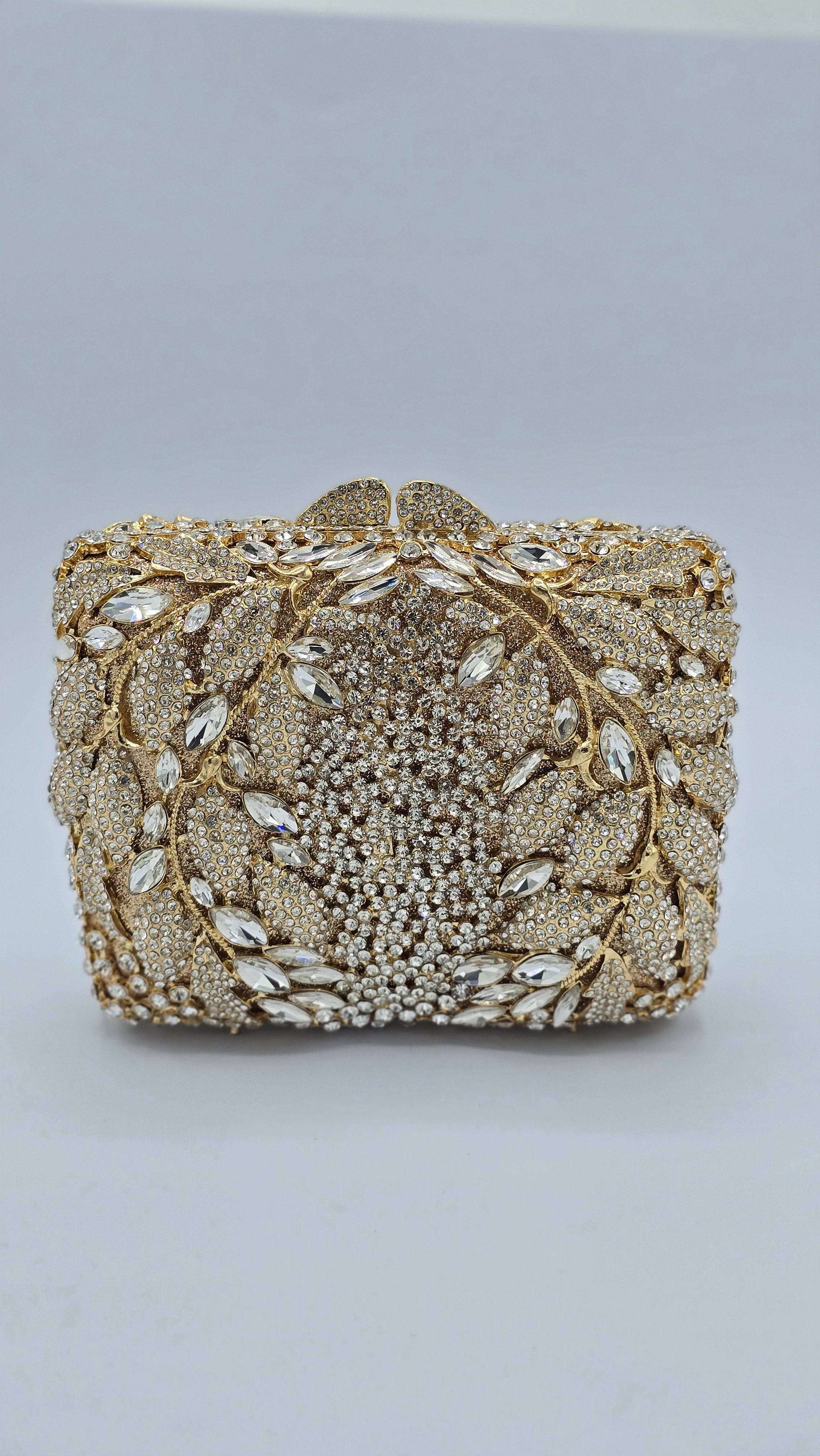 GOLD CRYSTAL CLUTCH