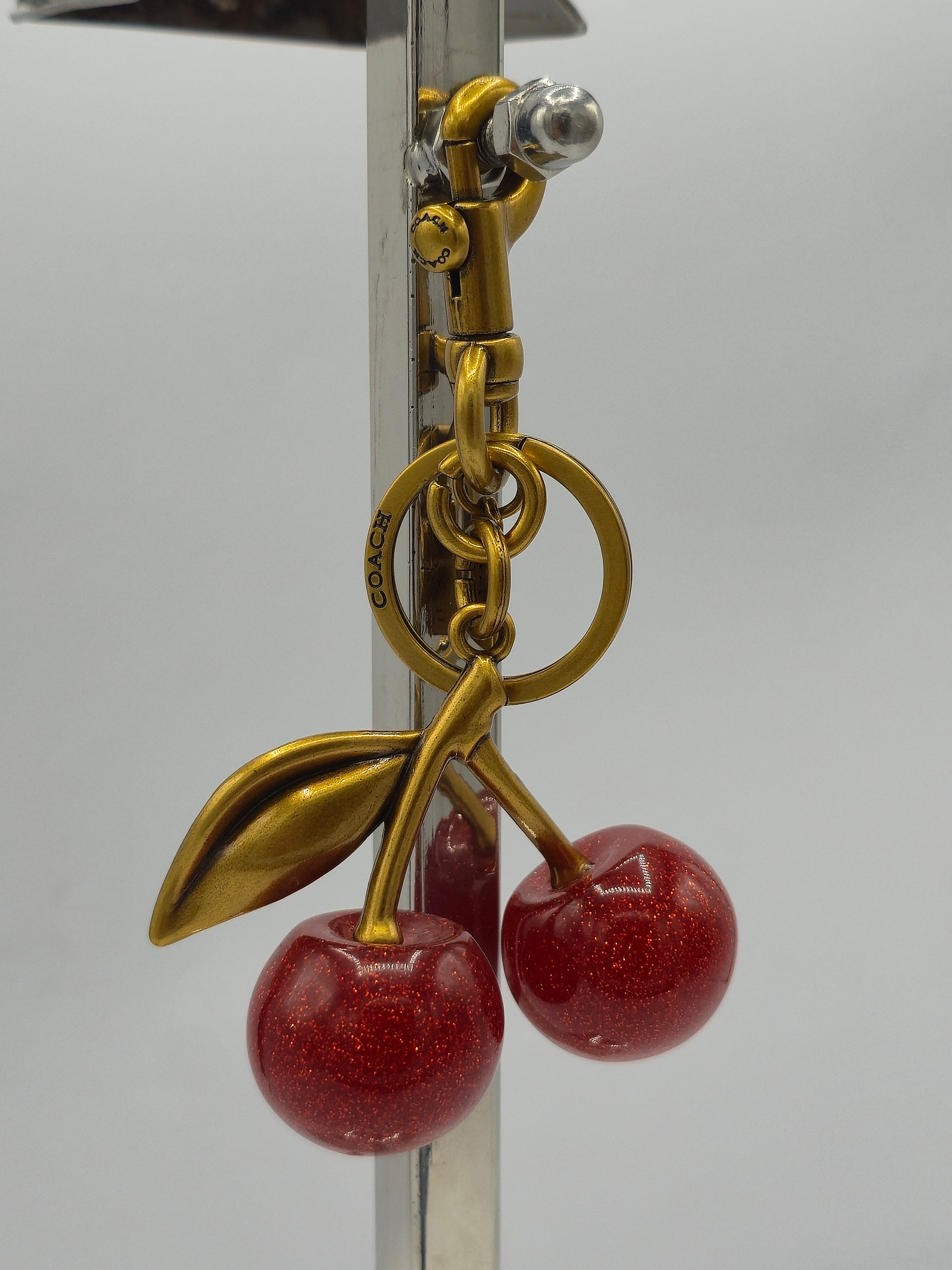Coach cherry keychain