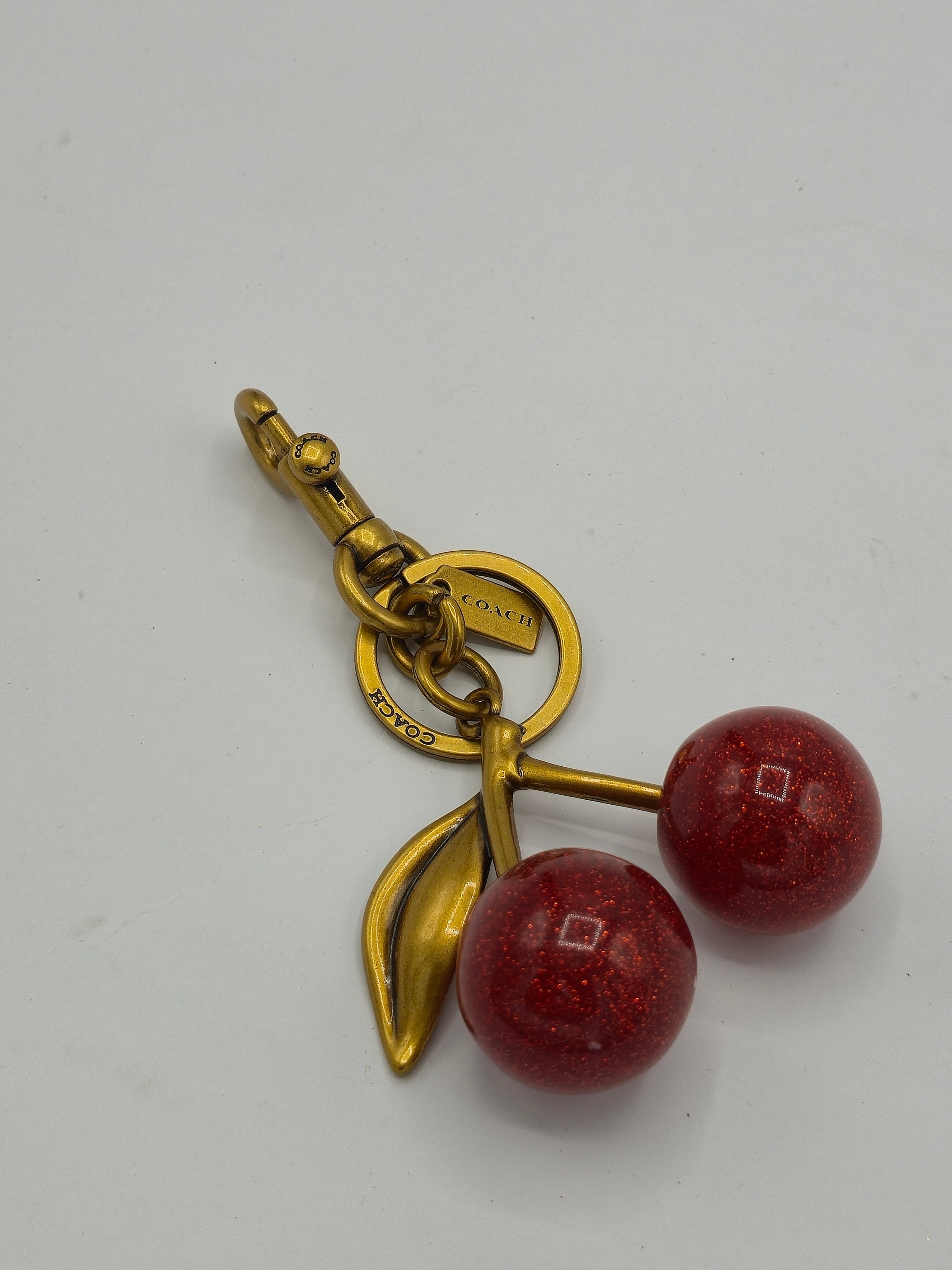 Coach cherry keychain