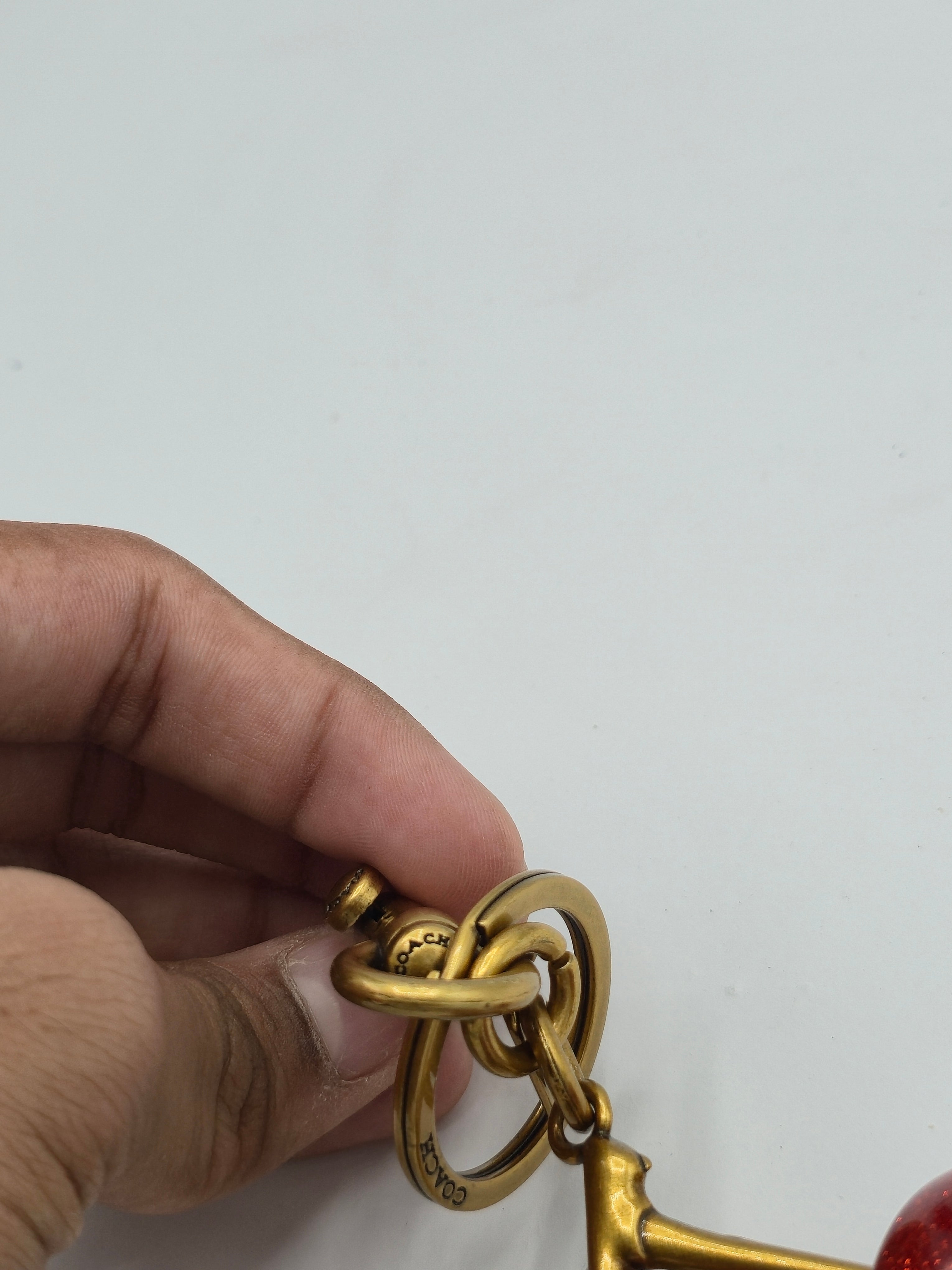 Coach cherry keychain