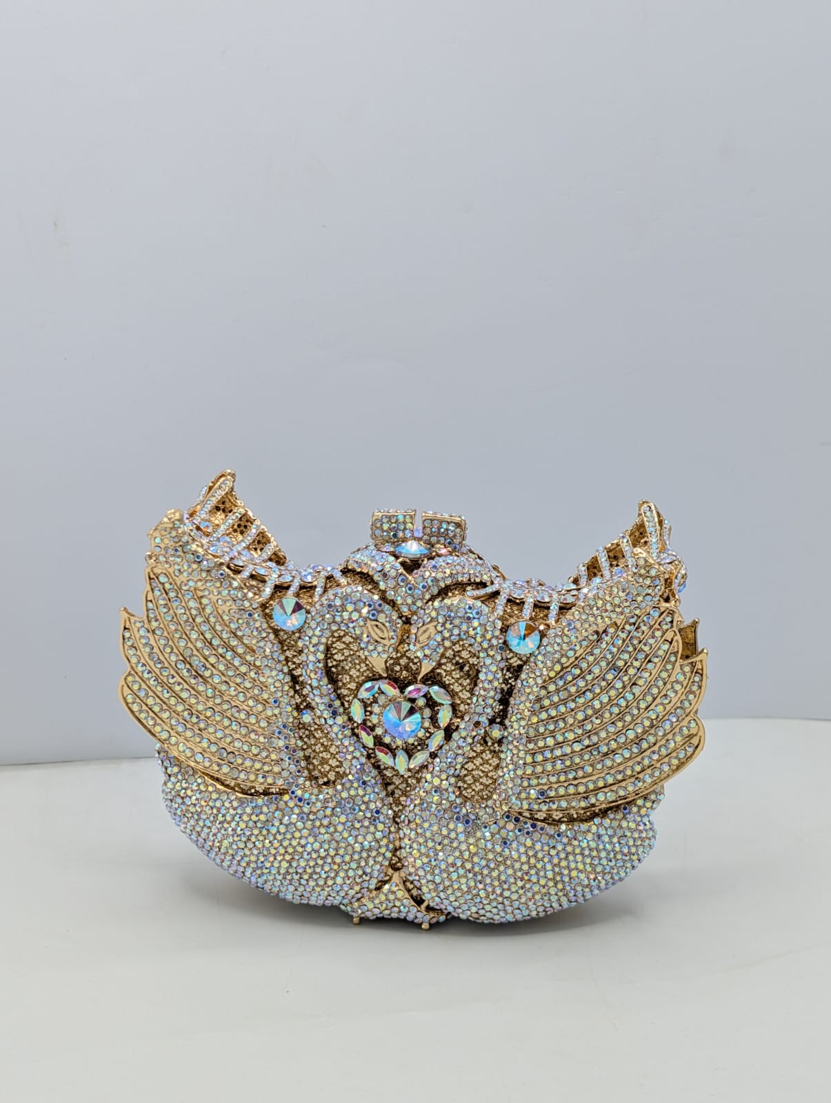 Crystal embellished clutch