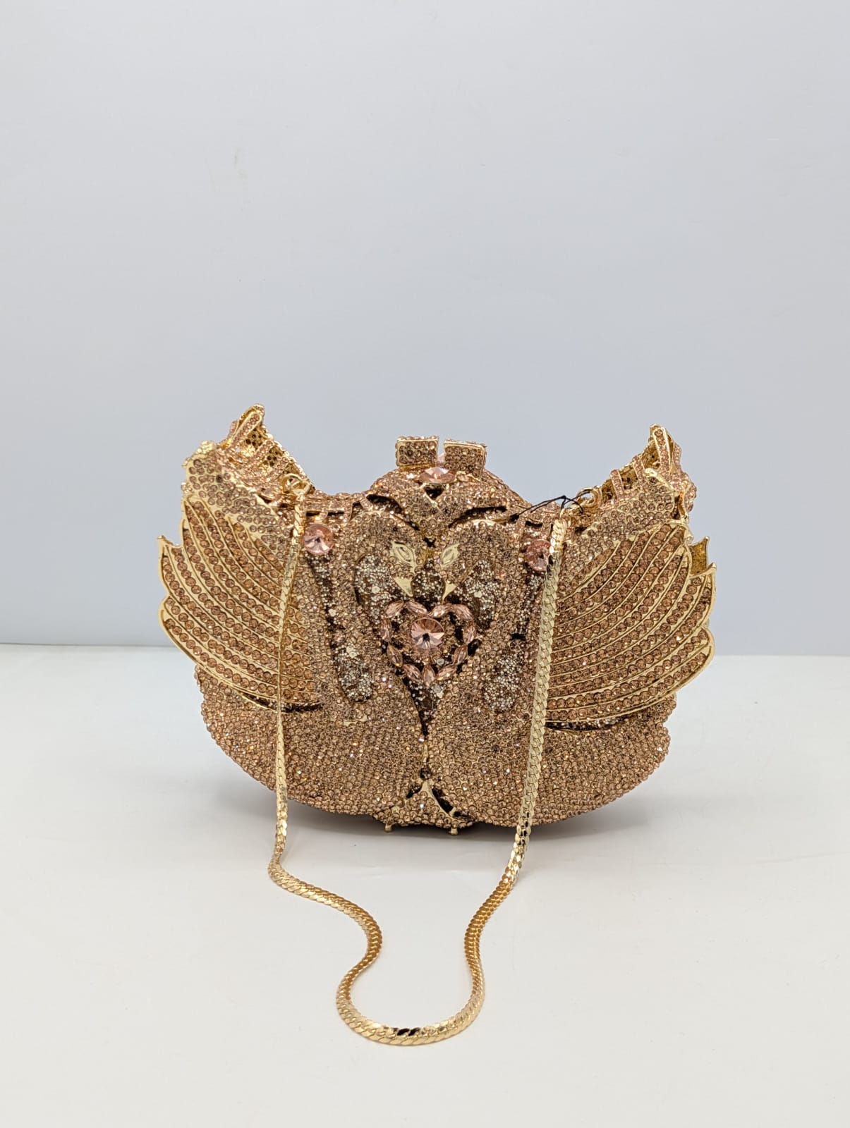 Crystal embellished clutch